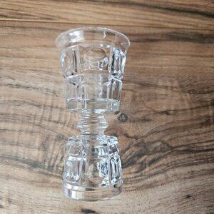 Rare 1940s Pressed Glass Double Jigger: Art Deco , Fenton , Plymouth Pattern